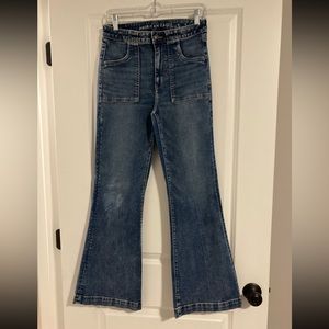 High rise strech flair American Eagle jeans